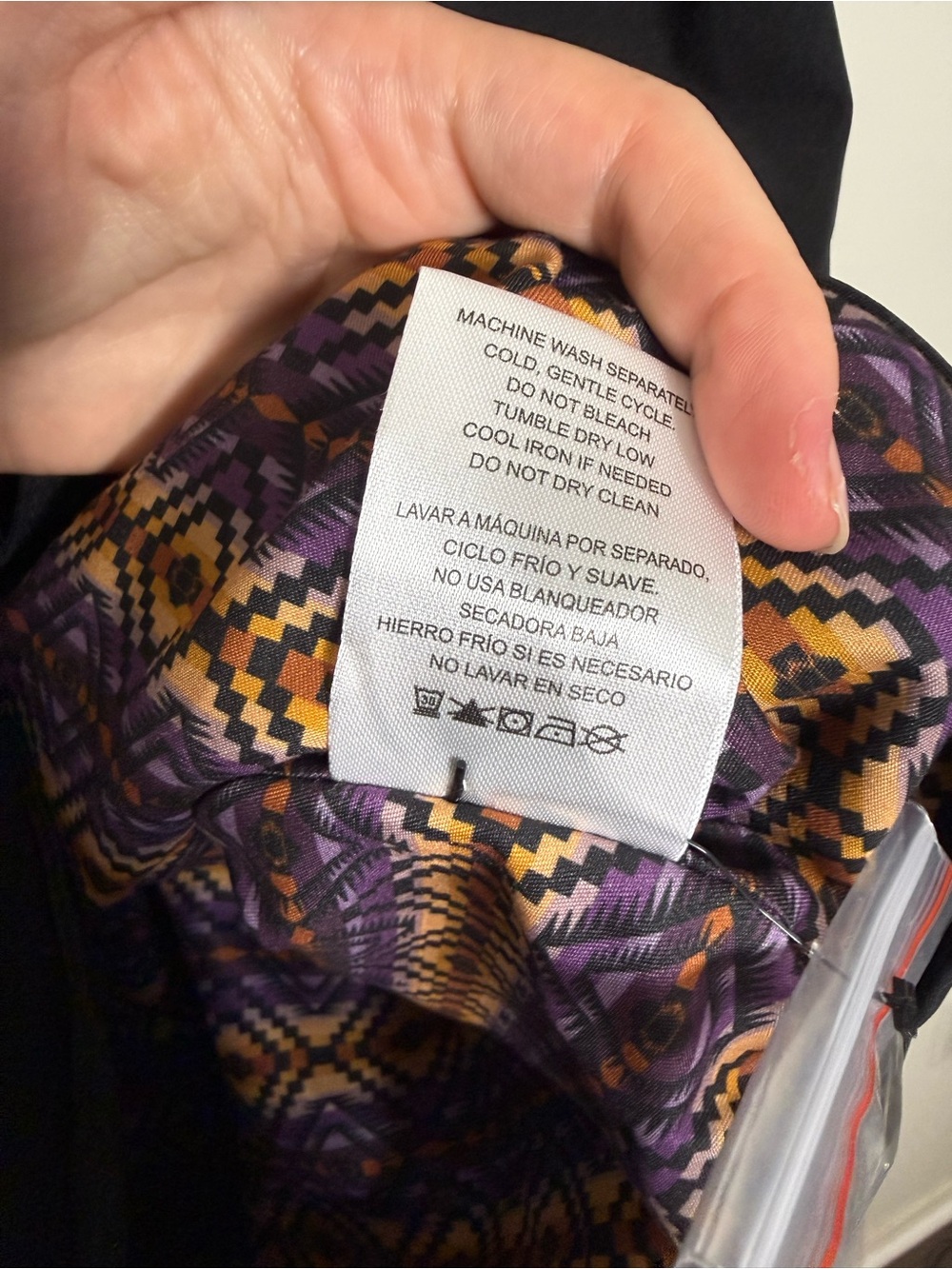 NWOT Pendleton Womens Black Hooded Rain Jacket Harding Pattern Lining Large - Picture 6 of 6